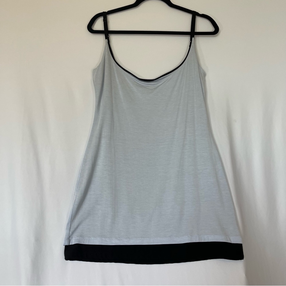 Gianni Bini Black and Gray Slip Dress Spaghetti Strap Casual